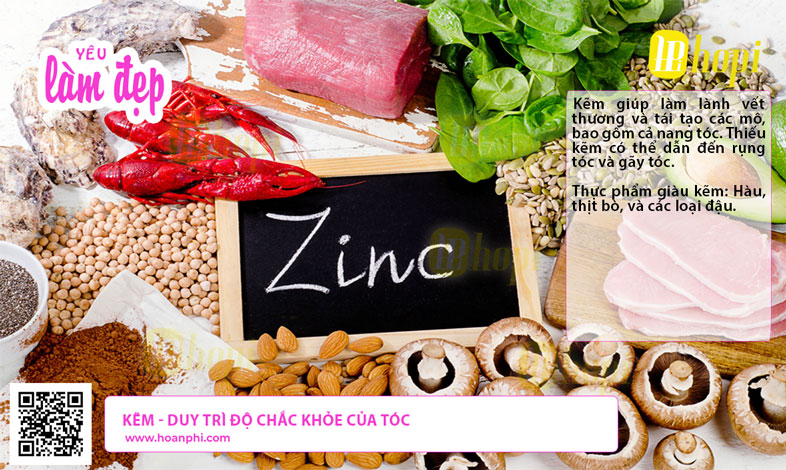 Kẽm - Duy trì độ chắc khỏe của tóc