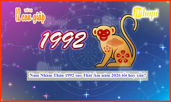 Male Nhâm Thân 1992 Thái Âm Star in 2026