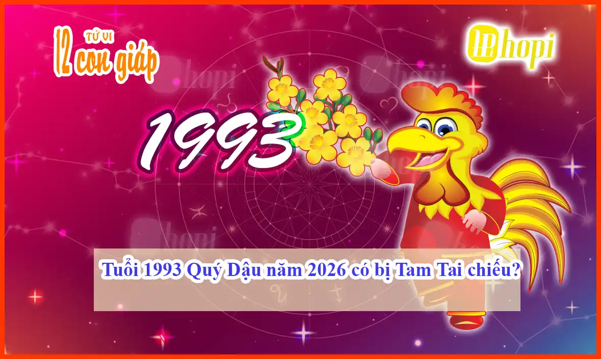 Tuổi 1993 Quý Dậu năm 2026 có bị Tam Tai chiếu?